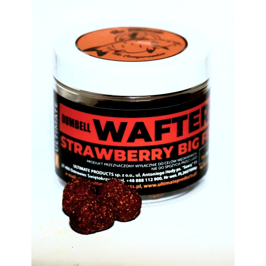 Ultimate Products Dumbell Wafters Strawberry Big Fish 14/18mm